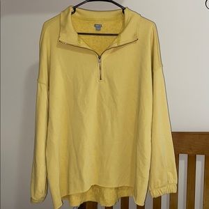 Aerie cropped oversized quarter zip